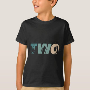 Kids 2nd Birthday Retro Dminton 2 Years Old Boy Gi T-Shirt