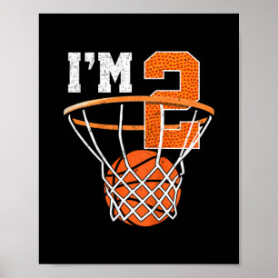 Kids 2nd Birthday Shirt Boy Sketll Kids Two Year O Poster