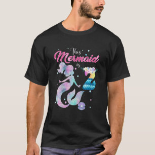 Kids 2nd Birthday  This Mermaid Is 2 Girl  2 Year  T-Shirt