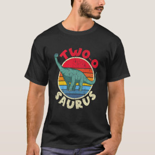 Kids 2nd Birthday Two O Saurus I Brachiosaurus I F T-Shirt