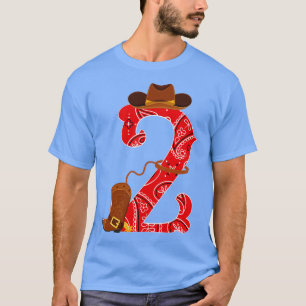 Kids 2nd Birthday Two Year Old Baby Cowboy Western T-Shirt