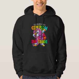Kids 2nd Grade Dabbing Unicorn Back To School Girl Hoodie