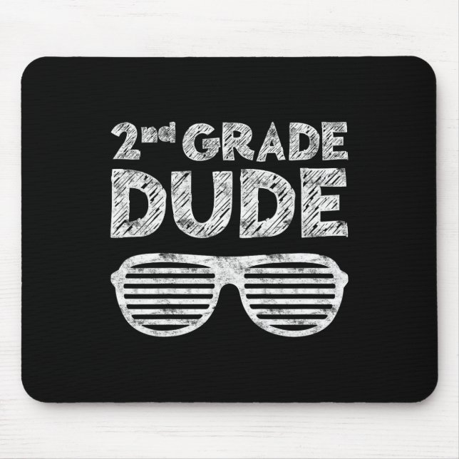 Kids 2nd Grade Dude  Second Grade Back To School   Mouse Pad (Front)