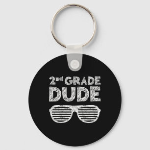 Kids 2nd Grade Dude Second Grade Byck To School  Key Ring
