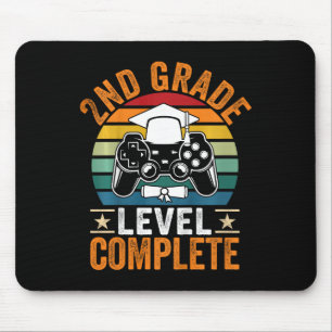 Kids 2nd Grade Level Complete Cute Gamer Class Of Mouse Pad