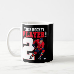 Kids 2nd Ice Hockey Birthday Two Year Old Player Coffee Mug