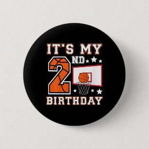 Kids 2nd Sketll Birthday 2 Year Old Sketll Player 6 Cm Round Badge