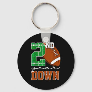 Kids 2nd Year Down Football Birthday Boy Party 2 Y Key Ring