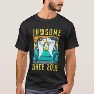 Kids 2th Birthday Shark 2 Year Old Jawsome Since 2 T-Shirt