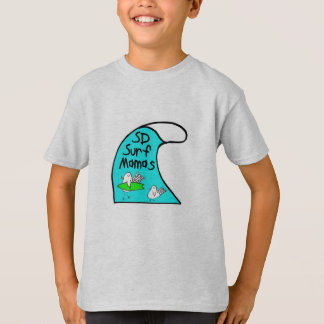 Kids 3/4 length sleeve t-shirt with wave logo