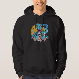 Kids 3 Birthday Boys Dinosaur 3 Years 3rd Birthday Hoodie
