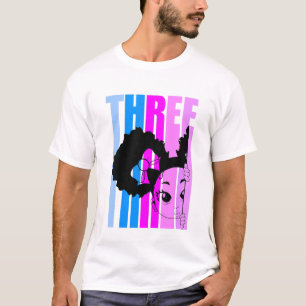 Kids 3 Retro Black Girls 3rd Birthday Peekaboo Afr T-Shirt