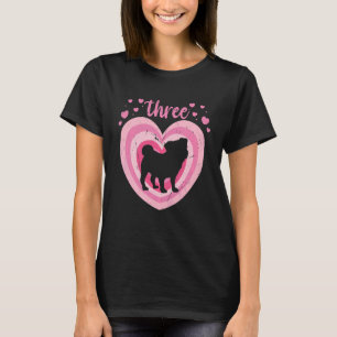 Kids 3 Year Old Cute Dog Birthday Girl 3rd B day T-Shirt