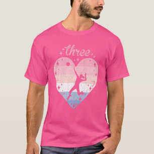 Kids 3 Year Old Cute Volleyball Birthday Girl 3rd T-Shirt