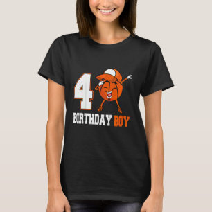Kids 3 Year Old  Dabbing Basketball 3rd Birthday B T-Shirt