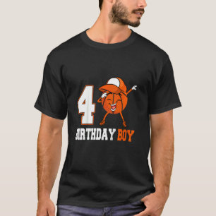 Kids 3 Year Old  Dabbing Basketball 3rd Birthday B T-Shirt