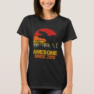 Kids 3 Year Old Dinosaur Rex Awesome 2019 3rd Birt T-Shirt
