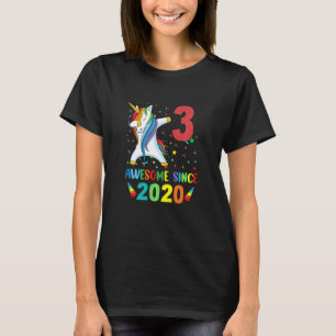 Kids 3 Year Old  Girls Teens Dabbing Unicorn 3rd B T-Shirt