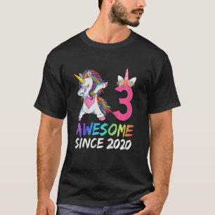 Kids 3 Year Old  Girls Teens Dabbing Unicorn 3rd B T-Shirt