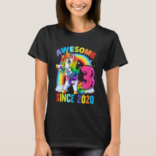 Kids 3 Year Old  Girls Teens Dabbing Unicorn 3rd B T-Shirt