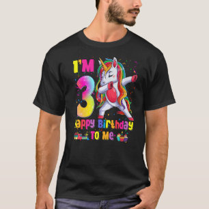 Kids 3 Year Old  Girls Teens Unicorn  3rd Birthday T-Shirt