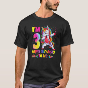 Kids 3 Year Old Girls Teens Unicorn 3rd Birthday T-Shirt