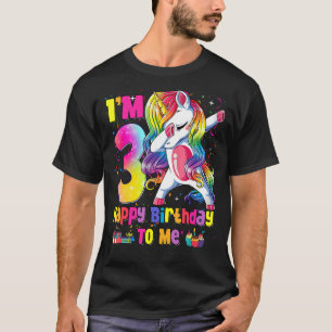 Kids 3 Years Old 3rd Birthday Girl Princess Unic T-Shirt