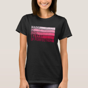 Kids 3 Years Old Bday Born in 2020 Girls 3rd Birth T-Shirt