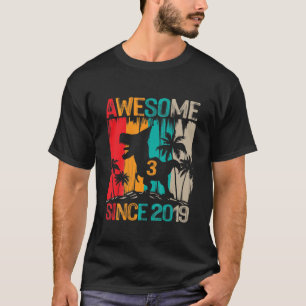 Kids 3 Years Old Boy 3Rd Birthday Dinosaur T Rex A T-Shirt