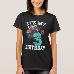 Kids 3 Years Old Boy Girl It's My 3rd Birthday Mon T-Shirt
