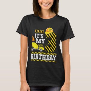 Kids 3 Years Old Boy It's My 3rd Birthday Construc T-Shirt