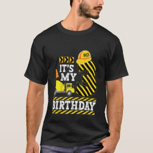 Kids 3 Years Old Boy It's My 3rd Birthday Construc T-Shirt