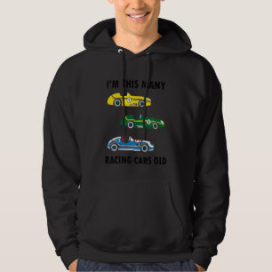 Kids 3 Years Old Boy Race Cars Old 3rd Birthday Bo Hoodie