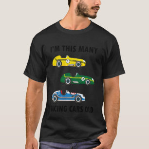 Kids 3 Years Old Boy Race Cars Old 3rd Birthday Bo T-Shirt