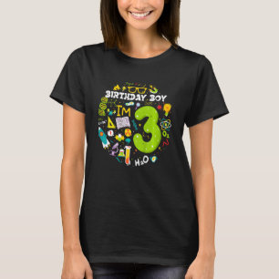 Kids 3 Years Old Boy Scientist 3rd Birthday Boy Sc T-Shirt