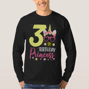 Kids 3 Years Old Girl Unicorn 3th Birthday Party P T-Shirt