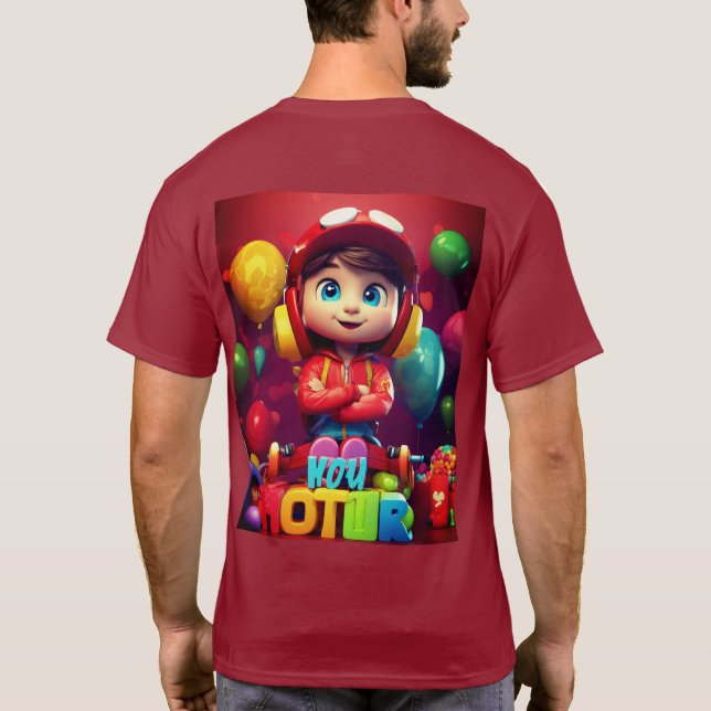 KIDS 3D DESIGN FOR CUTE BOY T.SHIRT T-Shirt (Back)