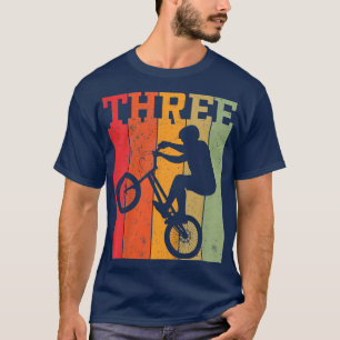 Kids 3rd Birthday Boys 3 Year Old Three BMX Bike r T-Shirt