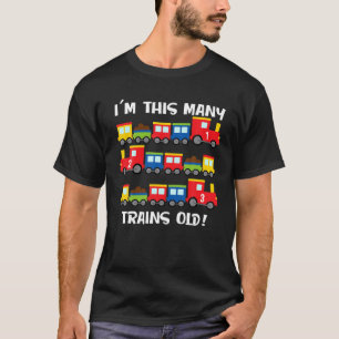 Kids 3rd Birthday Cute Cargo Train Counting 123 Te T-Shirt