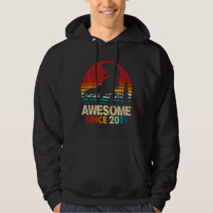 Kids 3rd Birthday Dinosaur Rex Awesome 2019 3 Year Hoodie