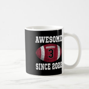 Kids 3rd Birthday Football Player 3 Years Old Vint Coffee Mug