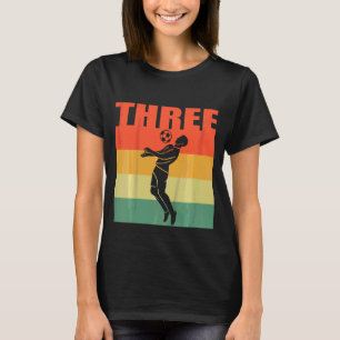 Kids 3rd Birthday For Boys Girl 3 Year Old Footbal T-Shirt