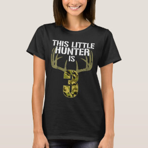 Kids 3rd Birthday Hunting Funny Third Deer Hunter T-Shirt