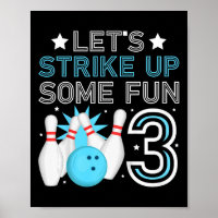 Kids 3rd Birthday Party Bowling Boy 3 Year Old Bow