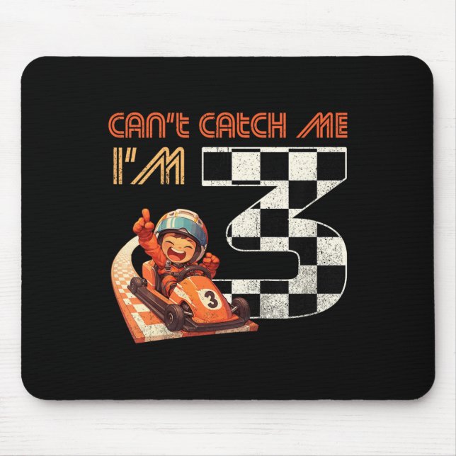 Kids 3rd Birthday Race Car Can't Catch Me I'm 3 Th Mouse Pad (Front)