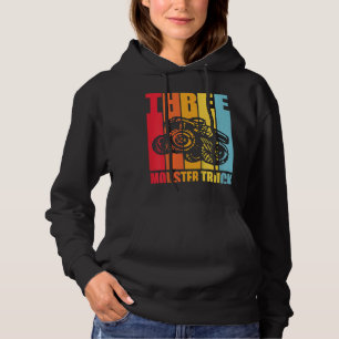 Kids 3rd Birthday Retro Monster Truck 3 Years Boys Hoodie