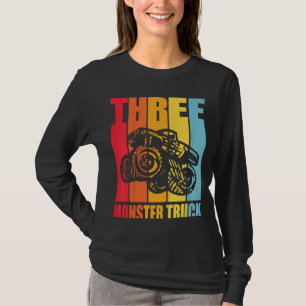 Kids 3rd Birthday Retro Monster Truck 3 Years Boys T-Shirt