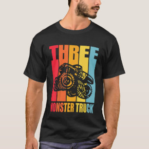 Kids 3rd Birthday Retro Monster Truck 3 Years Boys T-Shirt