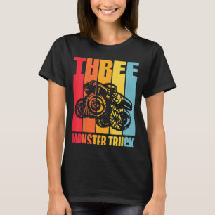 Kids 3rd Birthday Retro Monster Truck 3 Years Boys T-Shirt