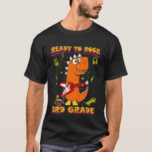 Kids 3rd Grade Here I Go Trex Dino Costume Welcome T-Shirt